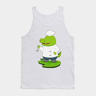 Crocodile Chef Cooking spoon Tank Top